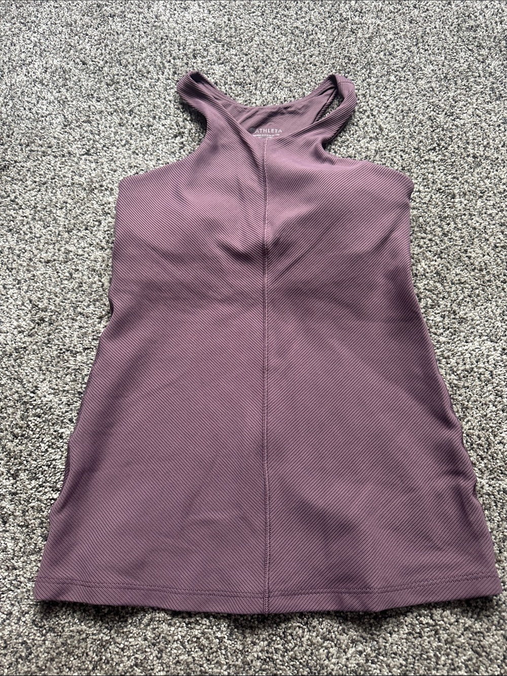 Athleta Ribbed Racerback Tank - Plum